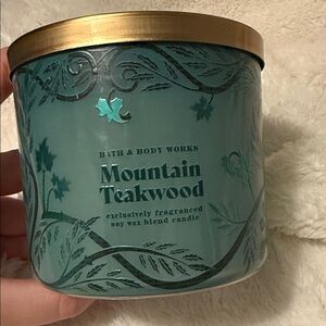 NWT Bath & Body Works Mountain Teakwood Candle - Green